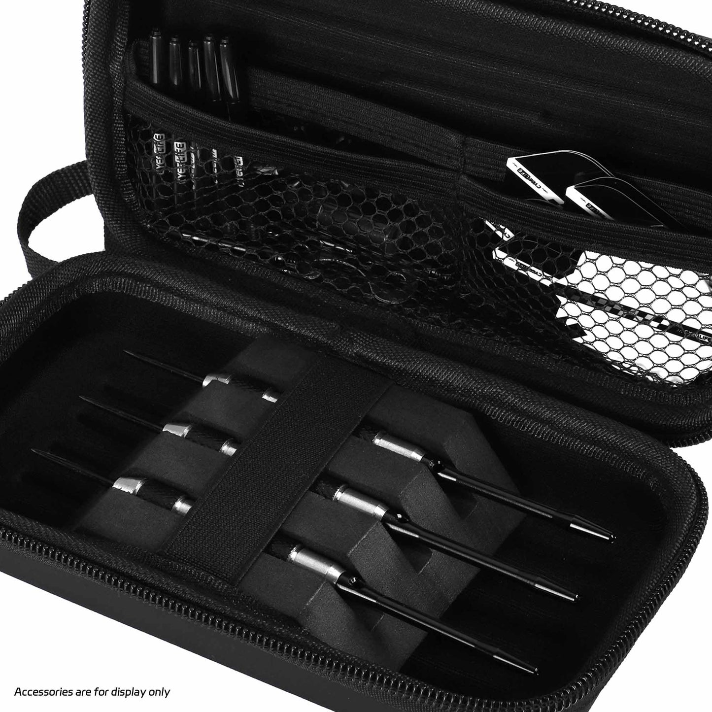 CyeeLife Dart Case,Darts Carrying Case for Steel Tip or Soft Tip Darts, Holds 3 Darts and Extra Accessories,Built-in Storage Tubes and Pockets for Flights, Tips, Shafts ect.
