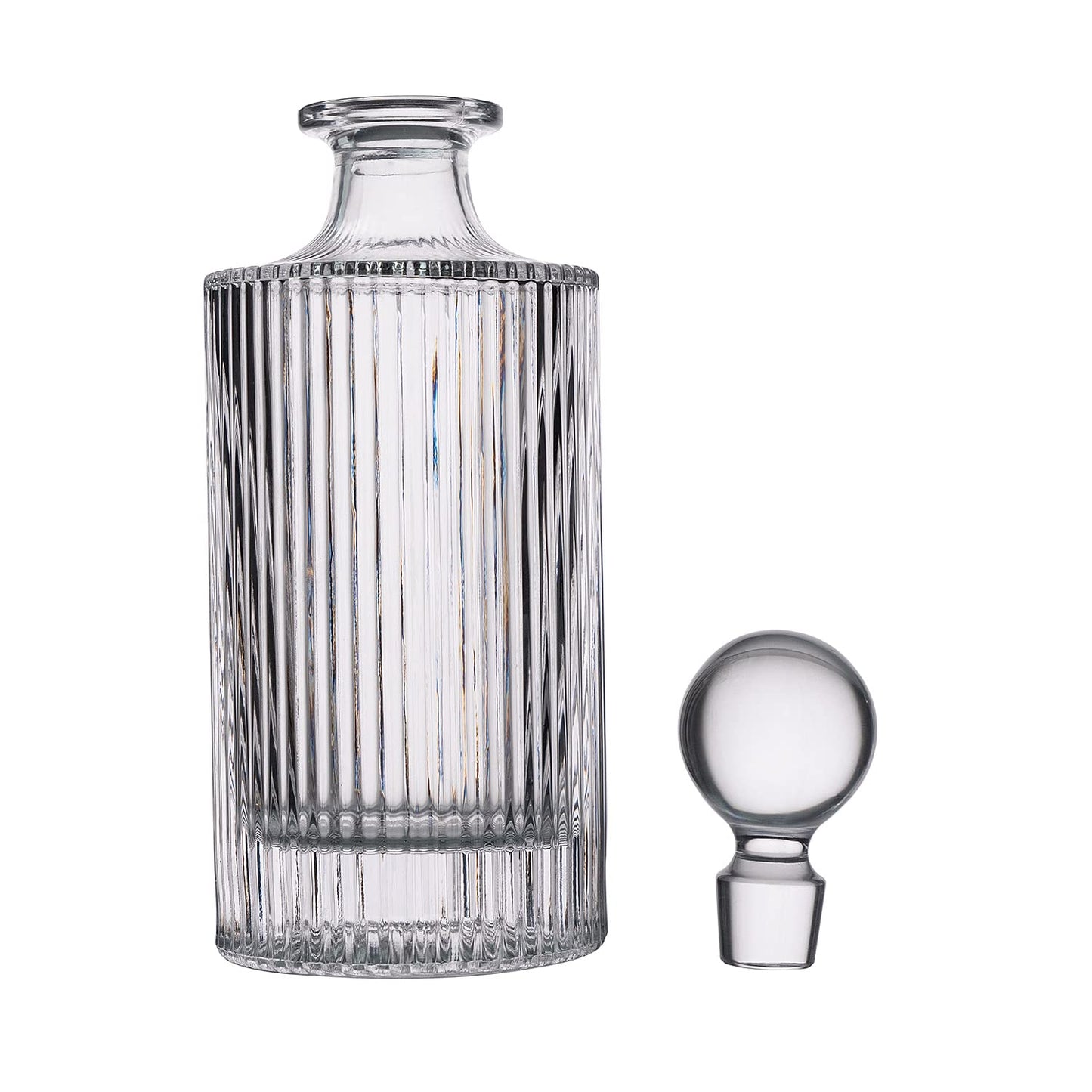 - Whiskey Decanter and Glass Stopper 27 oz Square Decanter for Whiskey