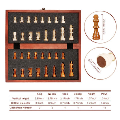 - Syrace Folding Hand Crafted Wooden Chess Set | Unique Chess Board | Travel Chess Sets -
