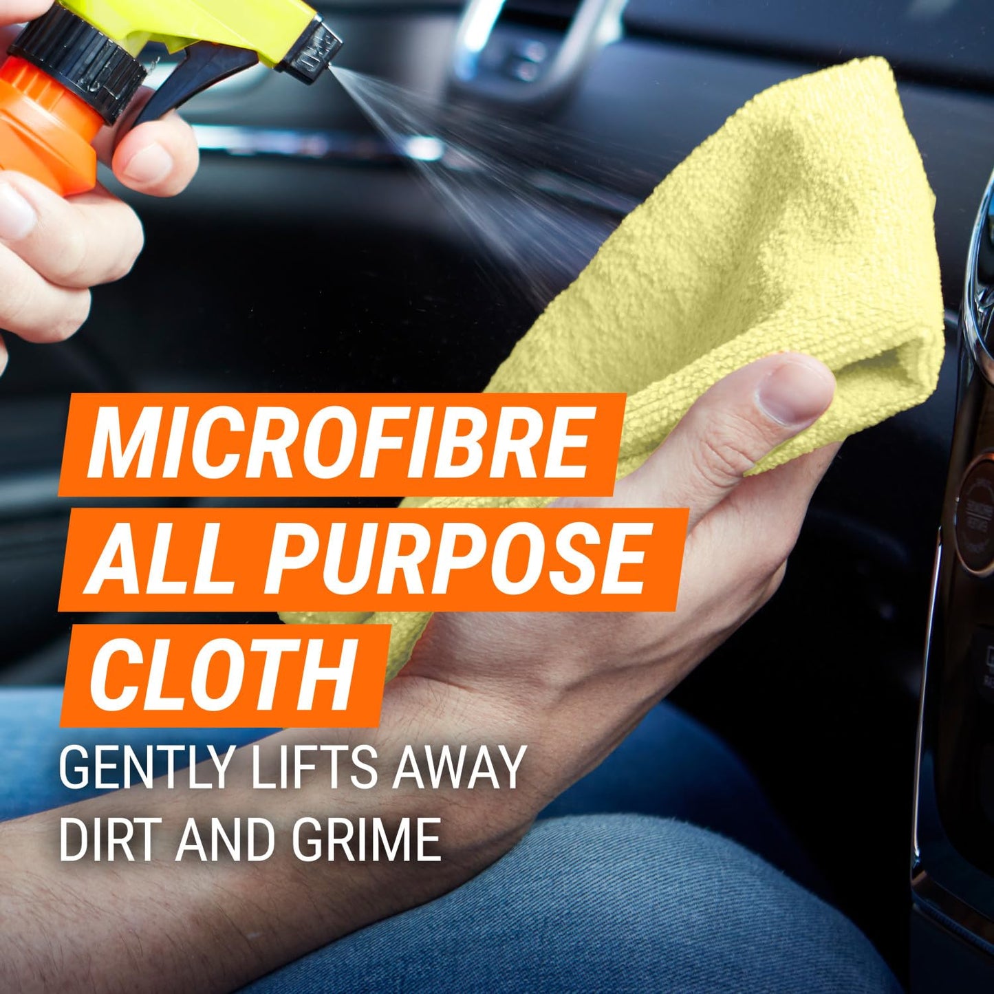 Armor All 7-Piece Car Cleaning Kit, Includes Glass Cleaner, Jumbo Sponge, Car Wash & Wax, California Scents Can Car Air Freshner, Wheel & Tyre Cleaner 500ml, Insect Remover and Microfibre Cloth