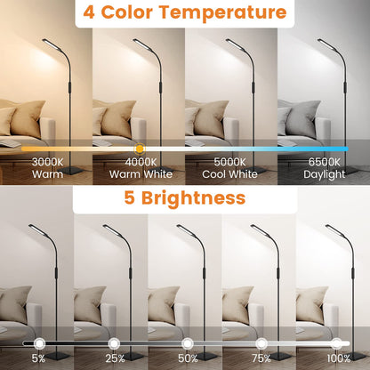 - Lastar LED Floor Lamp | Reading Standing Lamp with Remote and Touch Control -