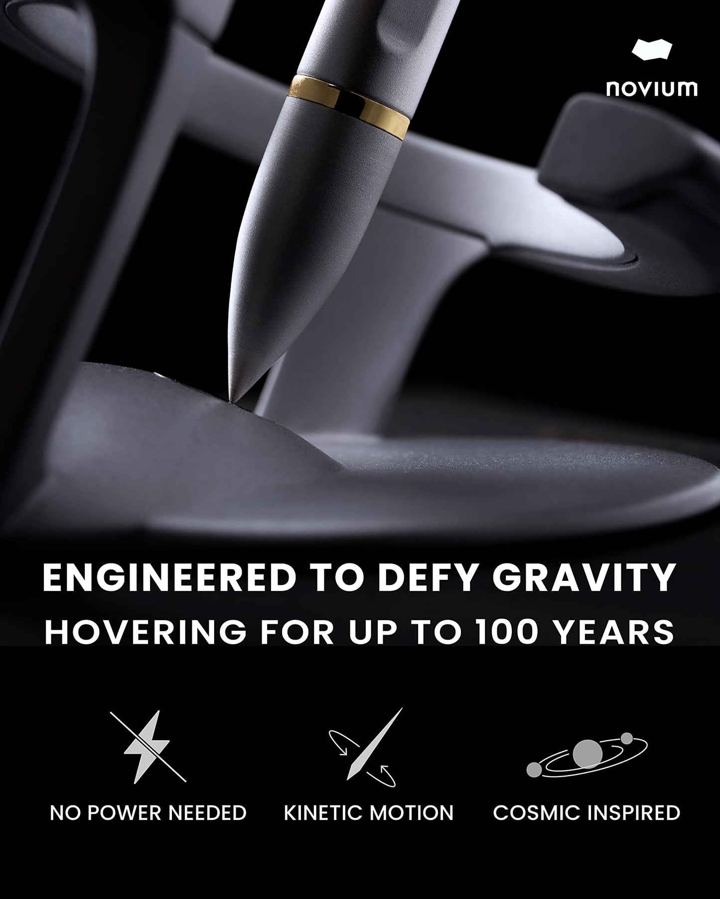 - novium Hoverpen Interstellar Edition  | Futuristic Luxury Pen Made With Aerospace Alloys -