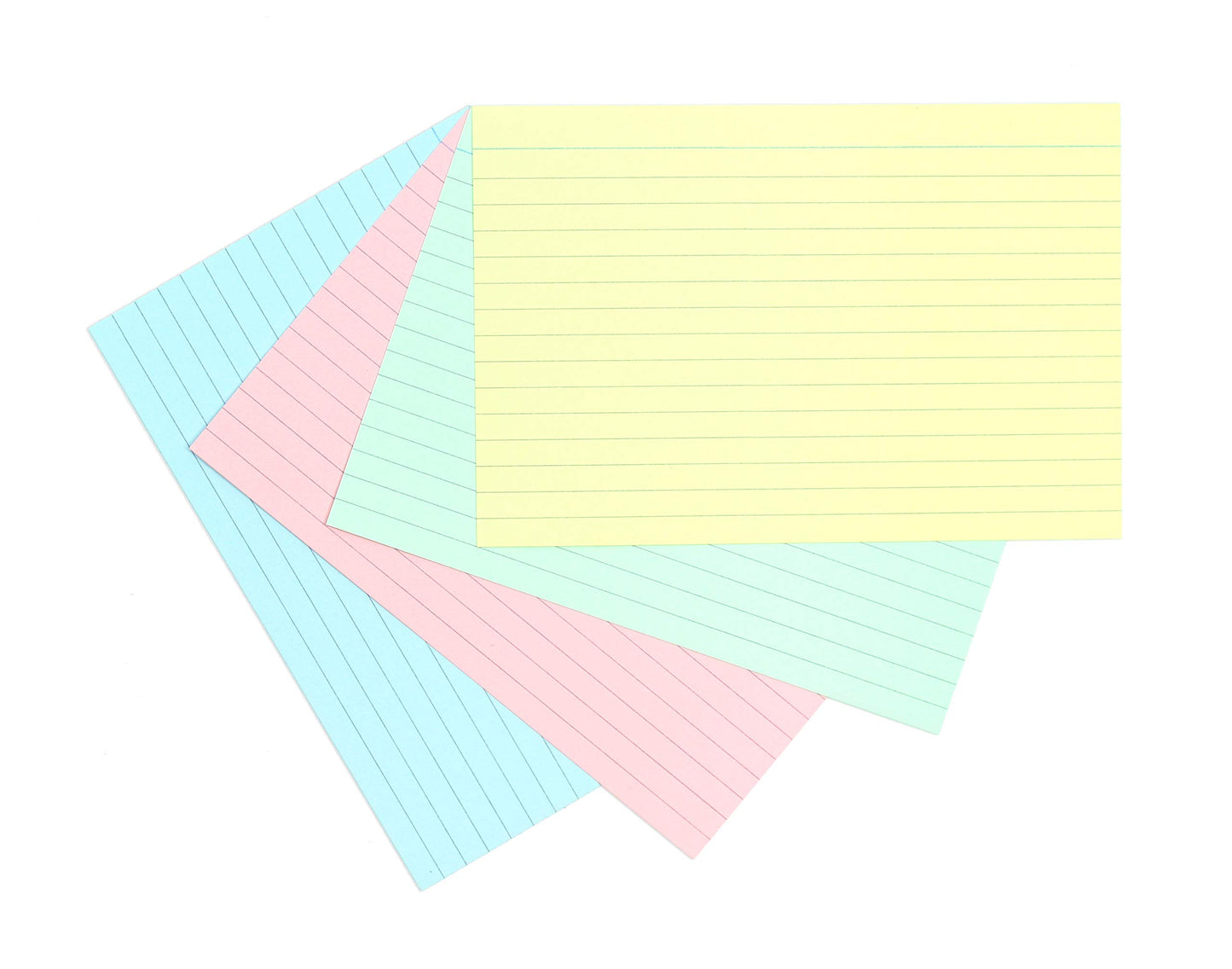 - Silvine A6 Multi-Coloured Record Cards | Lined with Headline | 100 Cards Per Pack -