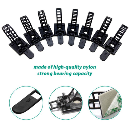 50 Pieces Cable Management Desk Cord Organizer Cable Ties Wire Fasteners Clips