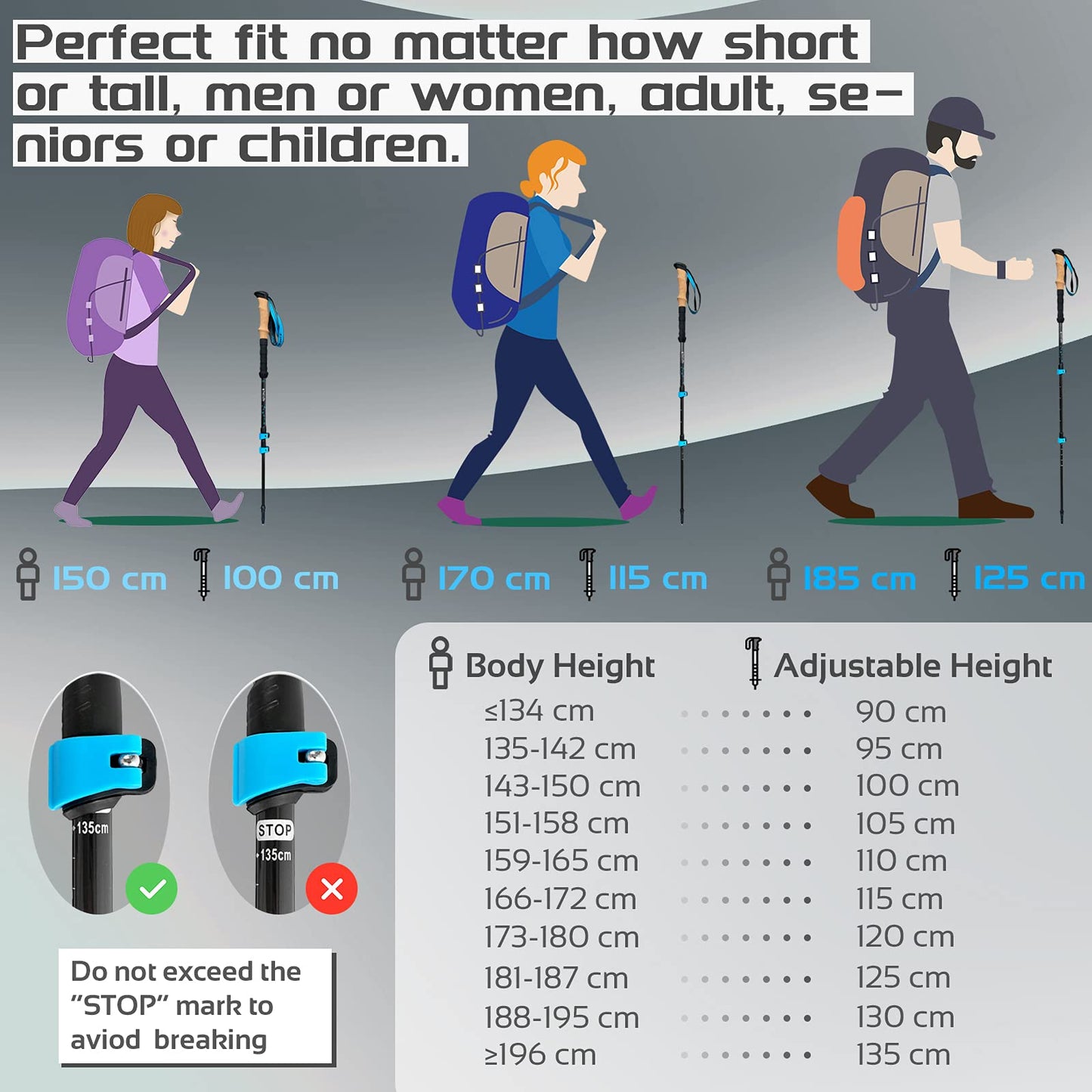 - TheFitLife Carbon Fibre Trekking Poles  Collapsible and Telescopic Walking Poles -