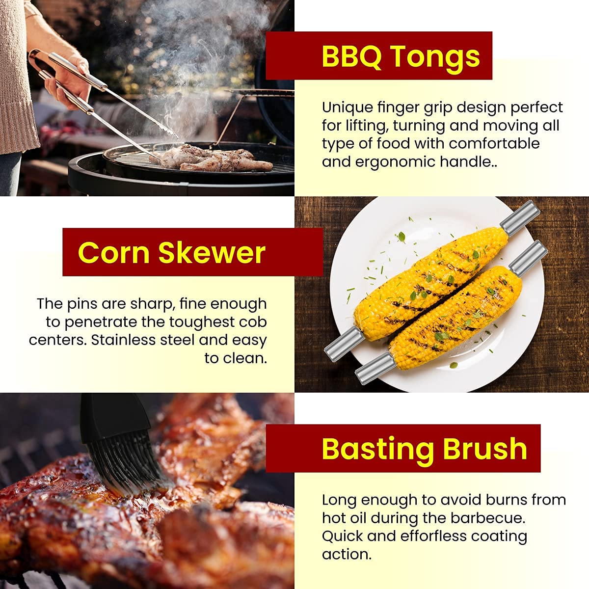 - SEDOL BBQ Tools Set | 18pcs Heavy Duty Stainless Steel BBQ Accessories -