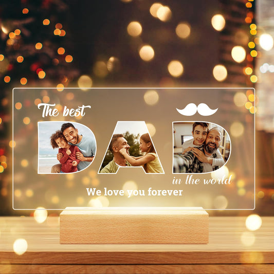 - Gifts For Dad | Personalised Picture Frames With Night Light -