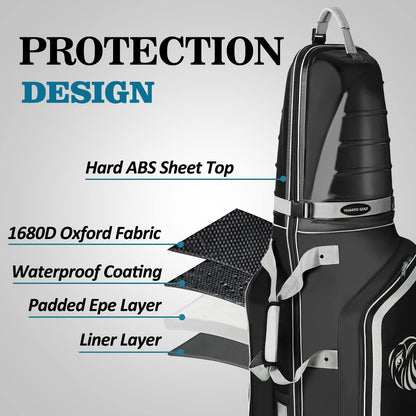 - Yamato Golf Travel Bag, Hard Shell With Wheels