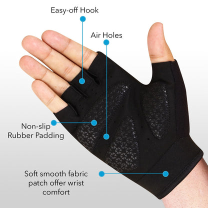 - WESTWOOD FOX Cycling Gloves for Men Women, Breathable Half Finger Mountain Bike