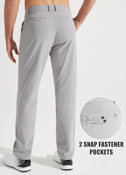 - Libin Mens Golf Trousers | Slim Fit Stretch Work Dress Pants -