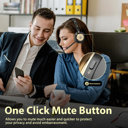 - Wireless Headset, Bluetooth Headset With Microphone Noise Canceling & USB Dongle