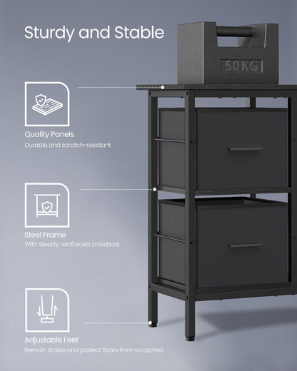 - VASAGLE L-Shaped Desk with 2 Spacious Drawers, Gaming Desk with Monitor Stand, Corner Desk -