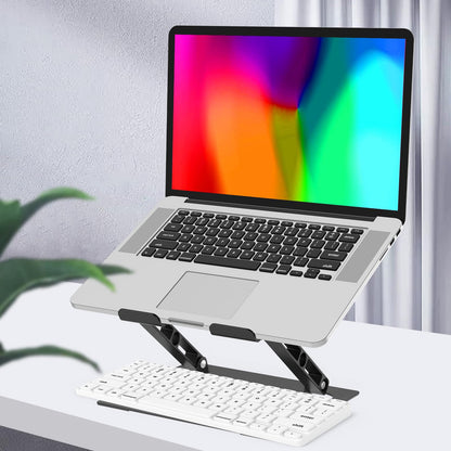 - Nayka Adjustable Laptop Stand for Desk | Metal Foldable Laptop Riser -