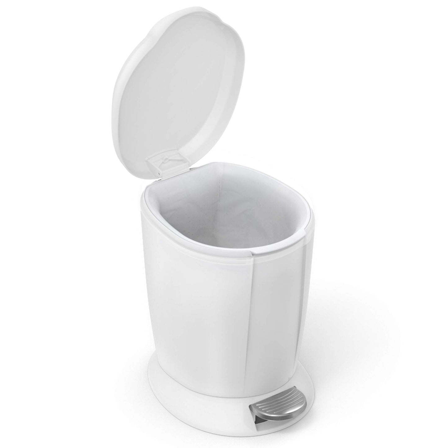 - Simplehuman CW1318 6L Round Pedal Bin | Small Bin for Bathroom Bedroom Office -