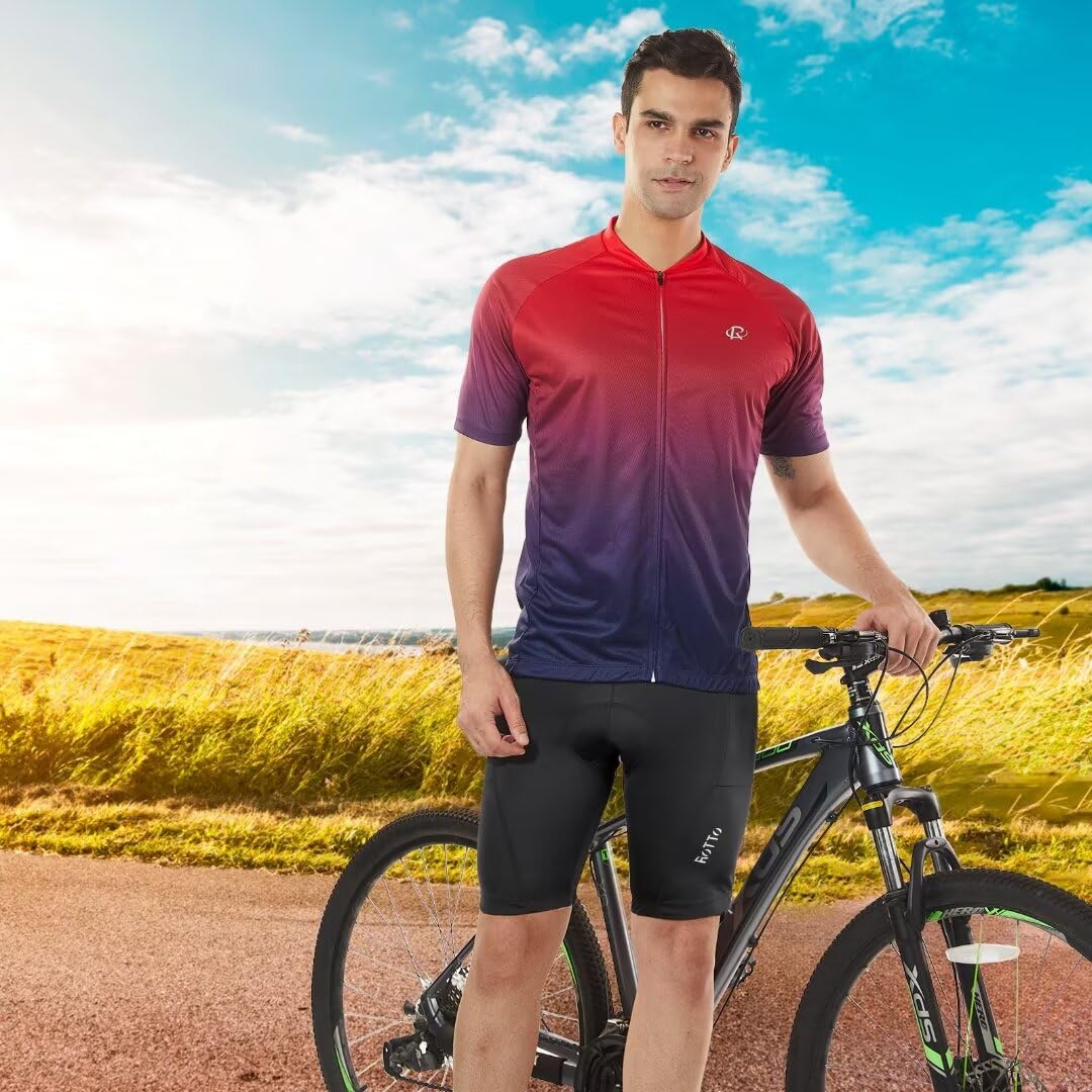 - ROTTO Cycling Shorts | Mens Padded Bike Shorts Cycle Shorts | Gel & Sponge Padding -