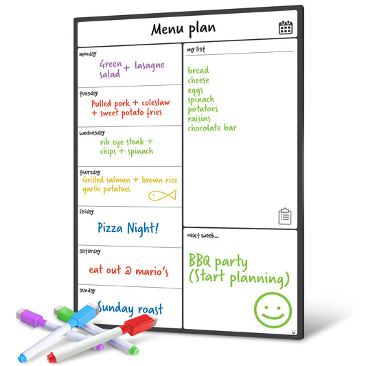 - Smart Panda A3 Magnetic Whiteboard Fridge Calendar | Meal Planner and Shopping List White Board -