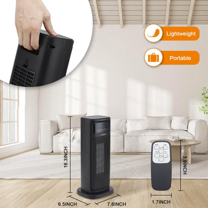 - SONBION Space Heater | Fast Heating Fan Heater with Remote | 2000 W Efficient | Heater for Home Office | Tip-over Protection -
