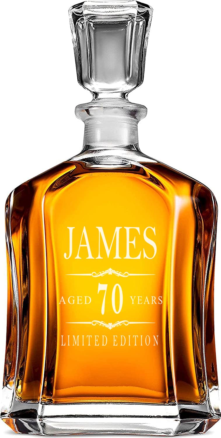 - Personalised Glass Whiskey Decanter -