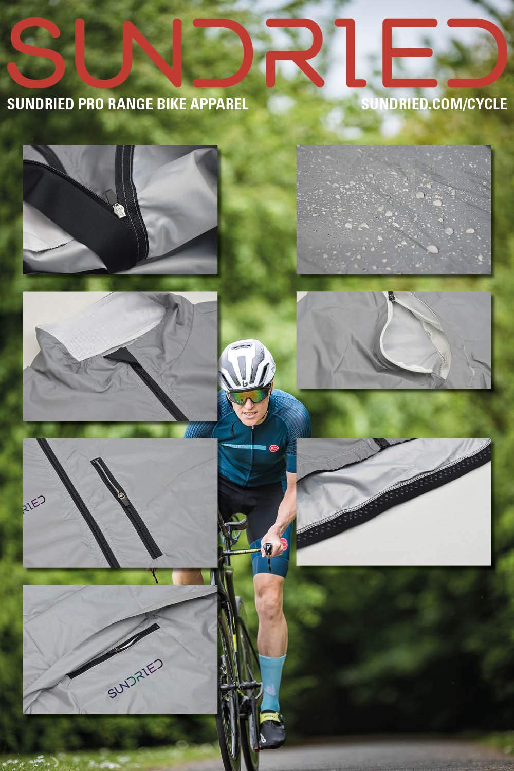 - Sundried Ultra Reflective|  360 degree Cycling Jacket -