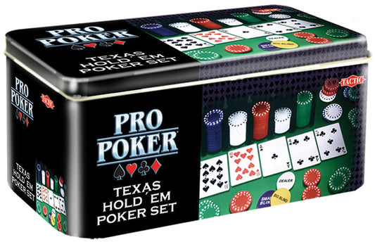 - Tactic Games UK Pro Poker Texas Hold'em Set | Tin -