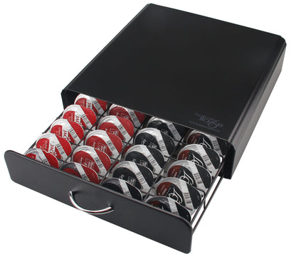 - Ever Rich ® Tassimo Pod Holder | 64pcs | T-Disc Coffee Capsules | Bosch Tassimo Stand & Pod Storage Drawer | Anti-Vibration Design I Comes With a Micro Fiber Cleaning Cloth (Metal/Black) (64) -