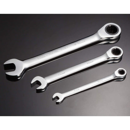 - Qnkaa Ratchet Spanner Set | Combination Wrench 12 Piece | Metric Sizes from 8mm to 19mm -