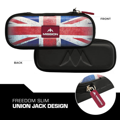 - Mission Darts Union Jack Darts Case | Freedom Wallet | Luxor Holds Assembled Darts UJ, Slim (W040) -