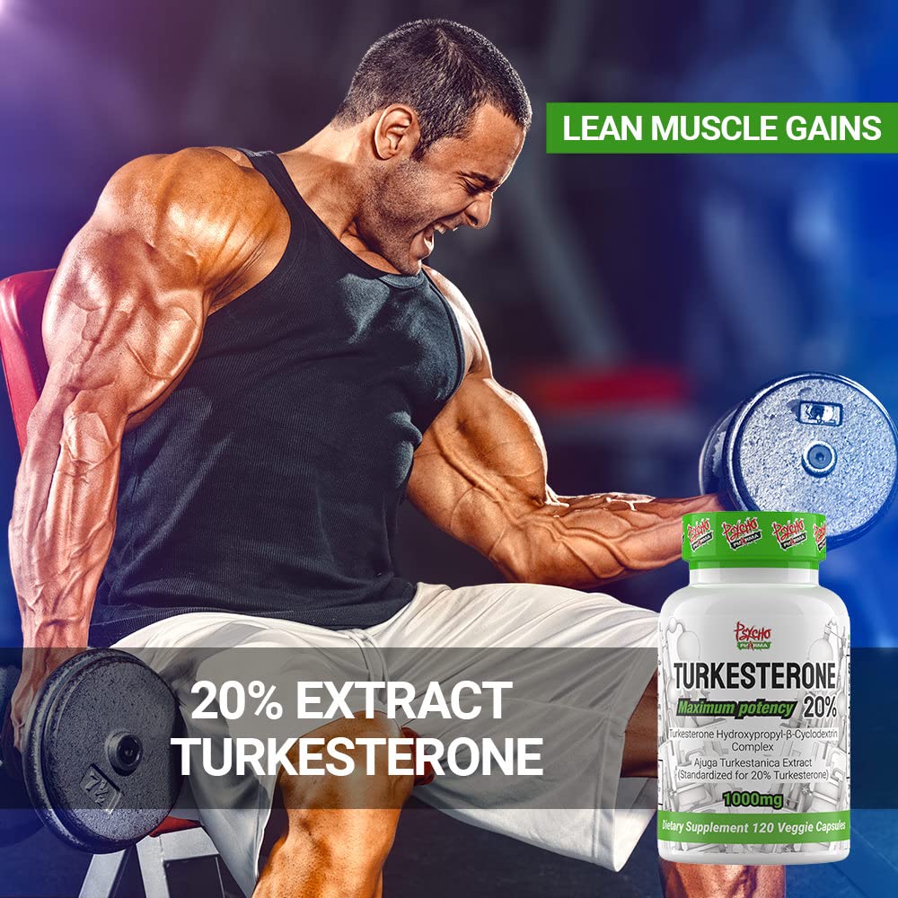 - Psycho Pharma Turkesterone 20% (1000 mg) | 120 count -