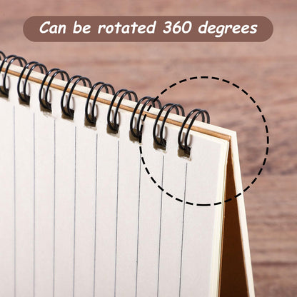 5 Packs Spiral Notepad A5, 120 Pages/ 60 Sheets Kraft Cover Wirebound Notebooks Bulk Journals, 8.3 * 5.5 inch Lined Notebook for Business Office School Travel