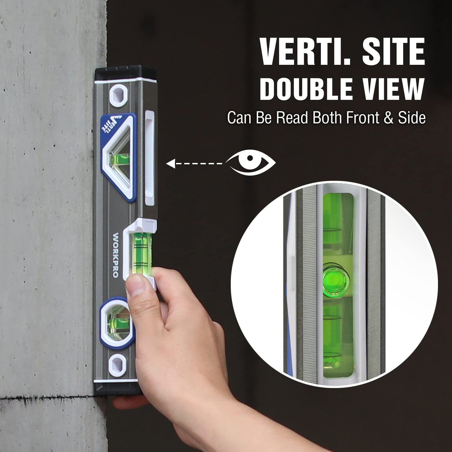 - WORKPRO Spirit Level, Professional Torpedo Level 25cm/10-inch