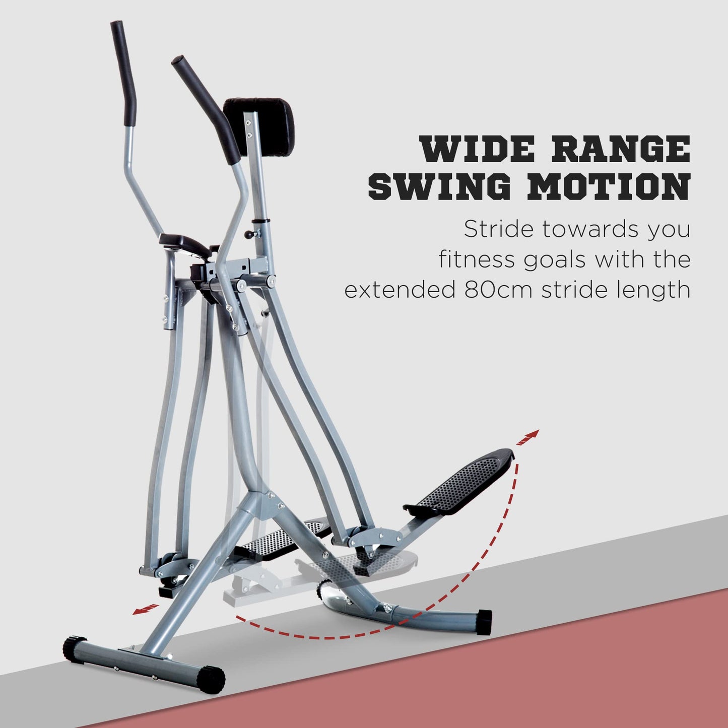 - HOMCOM Air Walker with LCD Monitor | Elliptical Trainer for Aerobic Exercise | Cross Trainers Exercise Machine -