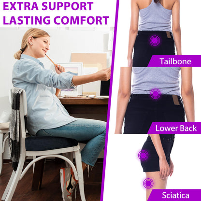 - ErgoRelief Gel-Infused Memory Foam Seat Cushion -