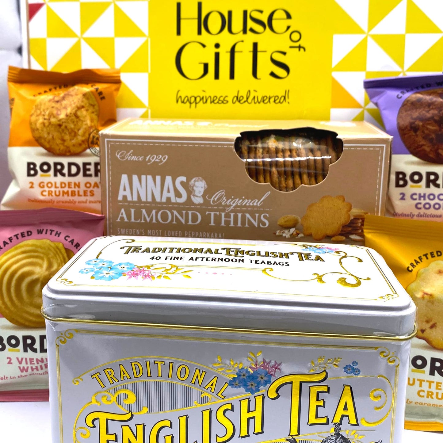 Biscuits Gift Set Afternoon Tea Hamper Gifts Border Biscuit English tea lovers & Biscuit Lovers, Grandparents, Mum, Dad, Birthdays