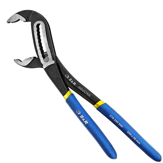 - S&R Water pump pliers | Pipe Wrench 250 x 36 mm | CR-V Steel Phosphatised | Opening width 55 mm -
