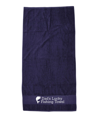 - Spoilt Rotten Towel | Navy Blue | Personalised 'Fishing Towel' | Any Name | Funny Fisherman's Gift -