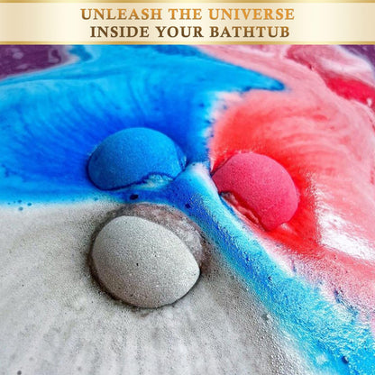 - Galacticspa Planet Themed Bath Bombs | 8 x 60g Handmade Luxury Bubble Bath Fizzer Set -