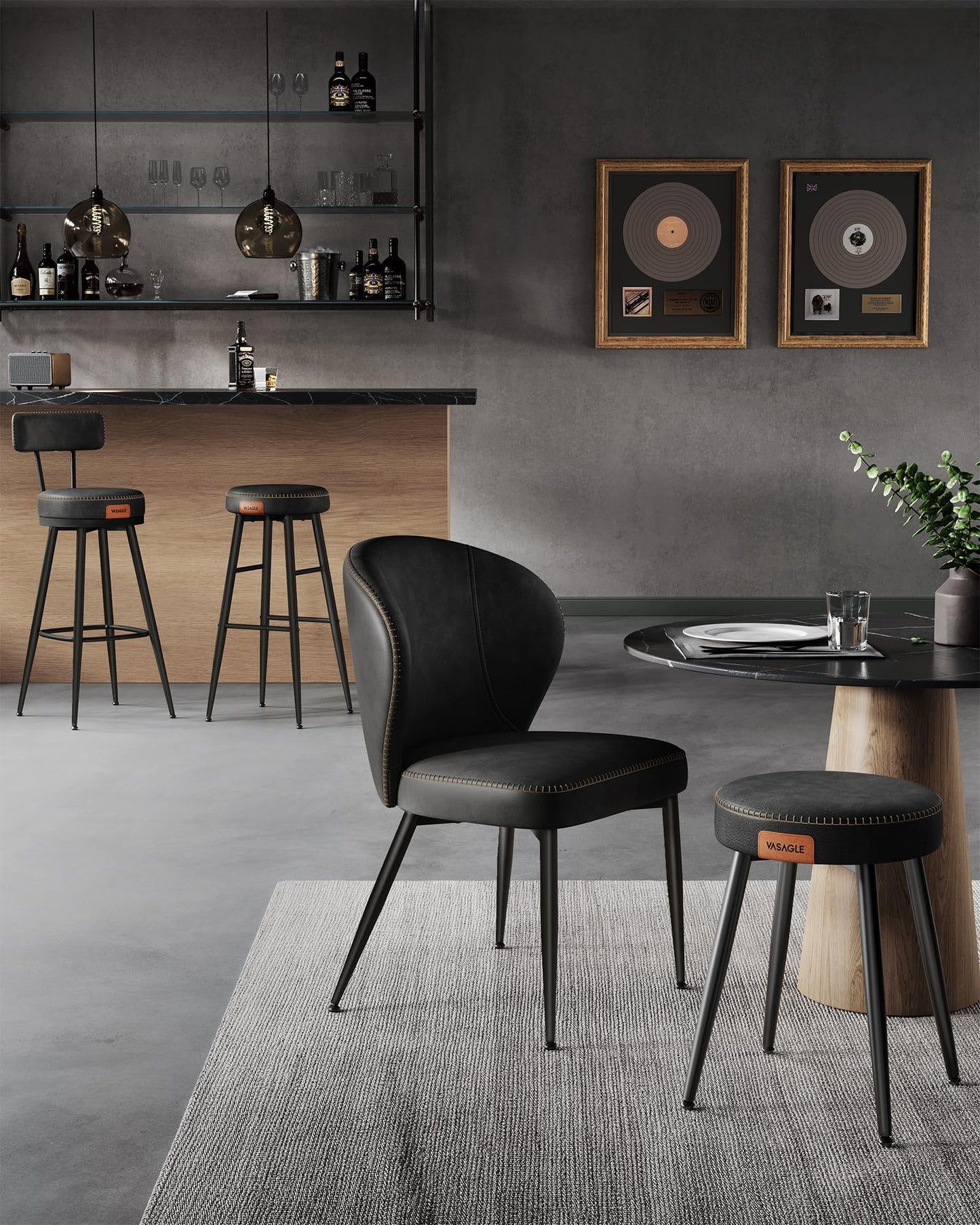 - VASAGLE EKHO Collection - Bar Stools Set of 2 -