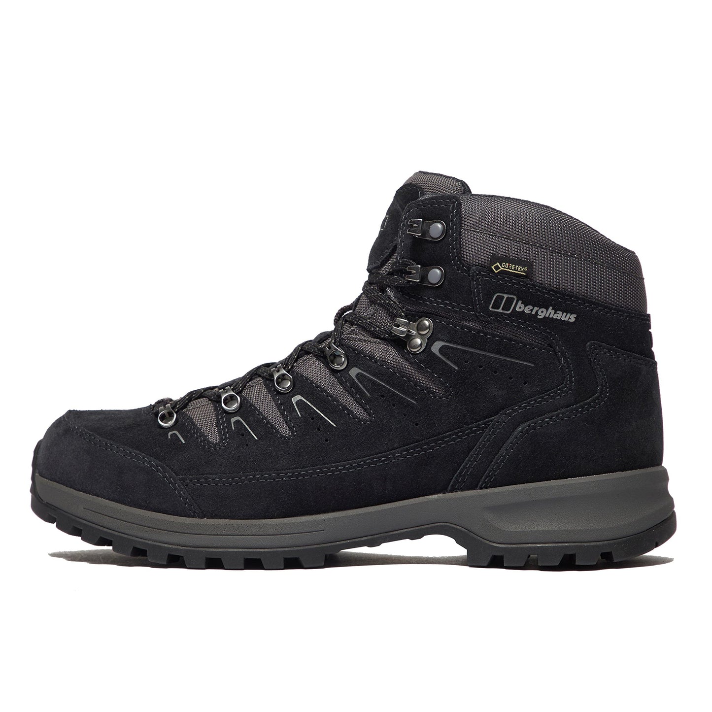 Berghaus Men's Explorer Trek GORE-TEX Walking Boots with High Traction Vibram Sole, DofE Recommended Kit, GTX, Waterproof, Breathable, Lightweight, Outdoors, Hiking & Trekking Footwear, Grey, UK8