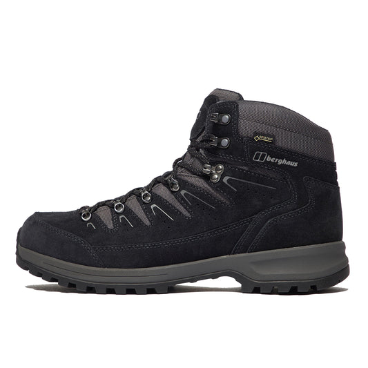 Berghaus Men's Explorer Trek GORE-TEX Walking Boots with High Traction Vibram Sole, DofE Recommended Kit, GTX, Waterproof, Breathable, Lightweight, Outdoors, Hiking & Trekking Footwear, Grey, UK8