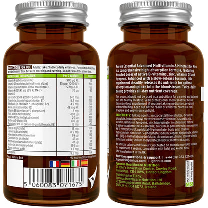 - Multivitamin & Minerals for Men | Enhanced with Lycopene | Methylated B-Vitamins -