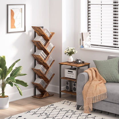 - HOOBRO Tree Bookshelf Tall, 9-Tier Floor Standing Book Shelf -