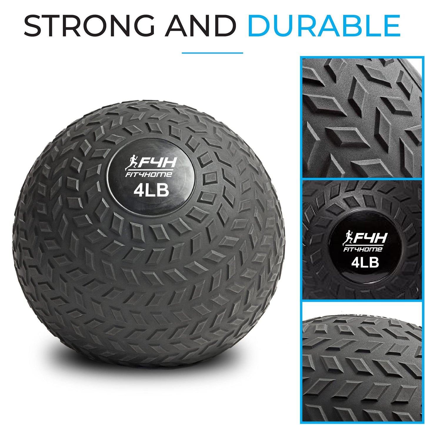 - FIT4HOME Grip Medicine Ball | Weighted Power Slam Balls | No Bounce | 1.8kg 3.6kg 5.4kg 9kg -