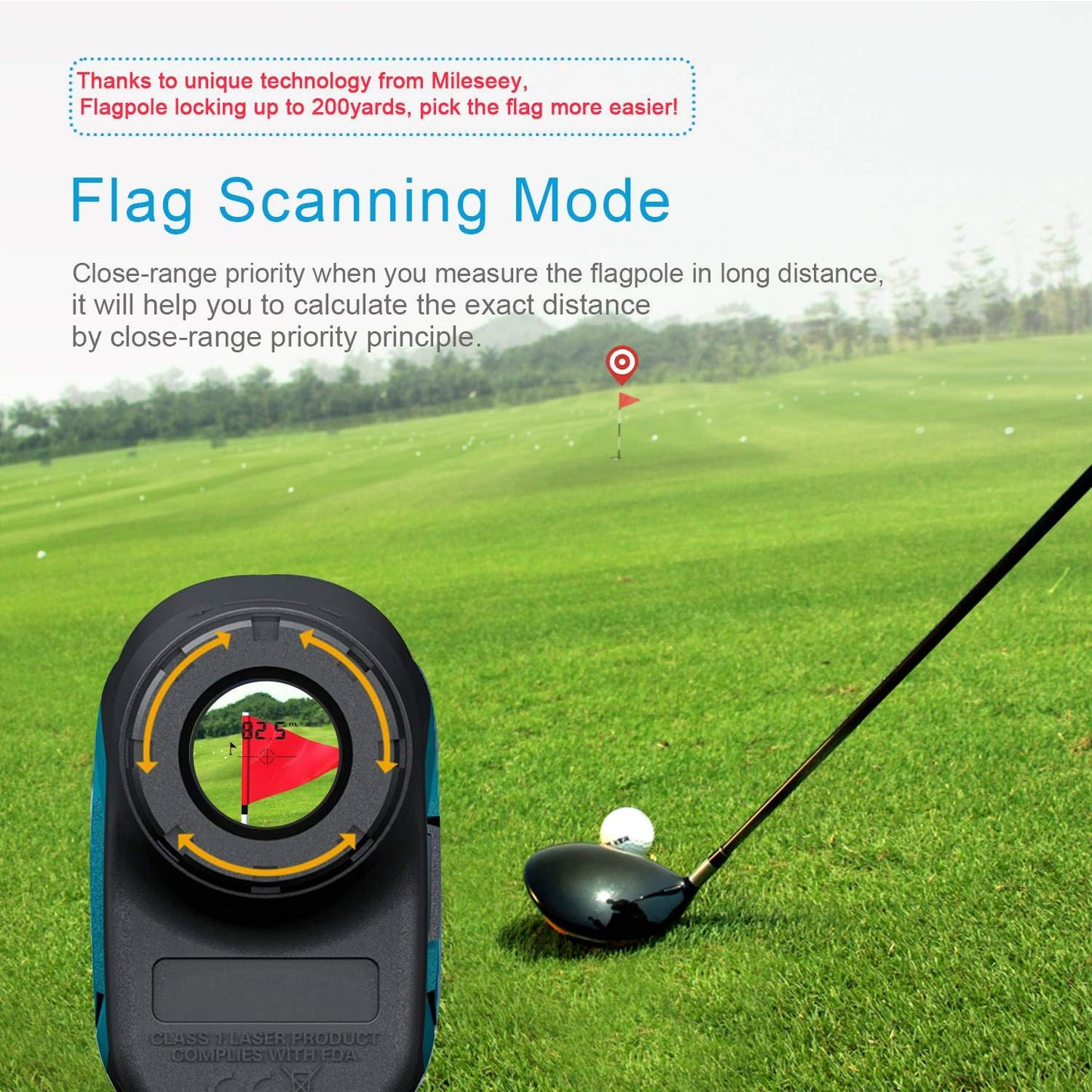 - Mileseey Professional Precision 660Yards Golf Range Finder | Slope Compensation -