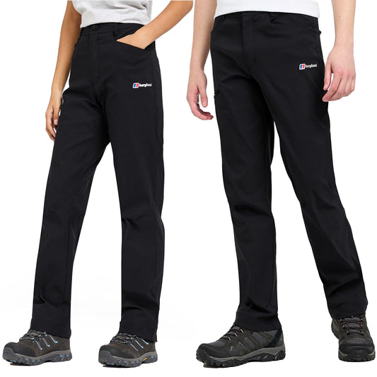 Berghaus Kids' Water Repellent Walking Trousers, Kids' Hiking Trousers, Outdoors Clothing, Black, Age 11-12