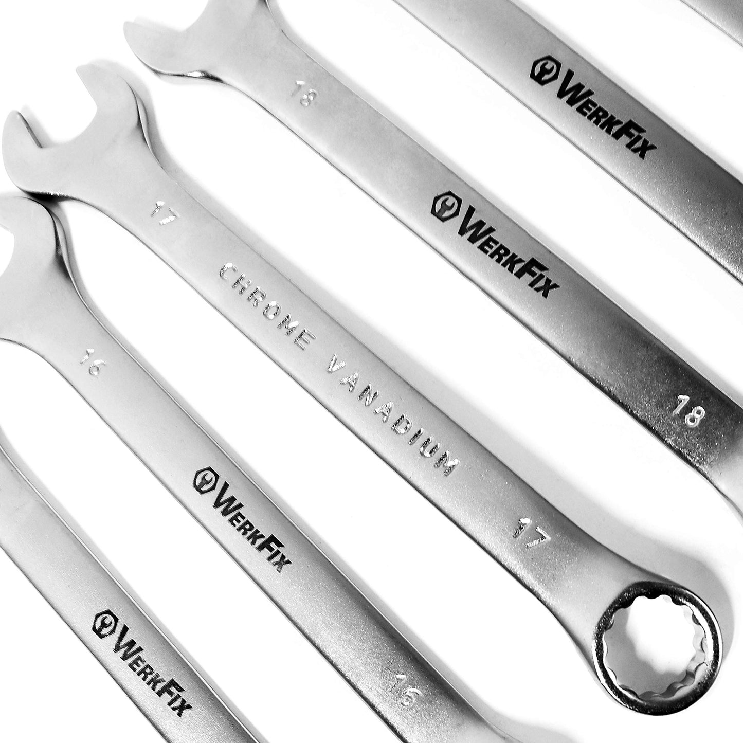 - WerkFix Combination Spanner Set 15-Piece 6-21 mm