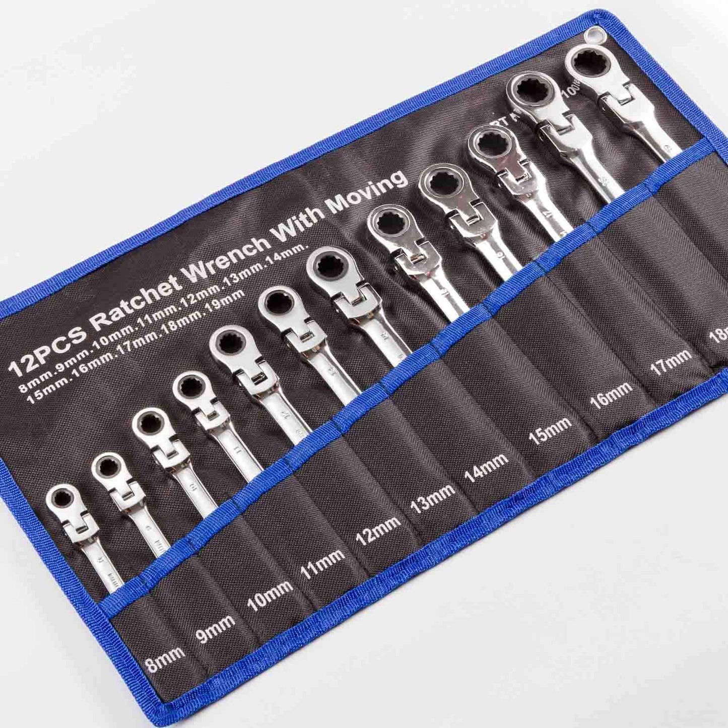 - Qnkaa Ratchet Spanner Set | 12pcs Metric Flexible Combination Wrench-