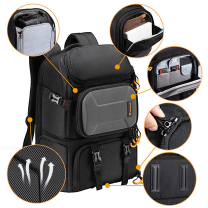 - TARION Camera Backpack, Waterproof Camera Bag with 15'' Laptop Compartment | Professional Photography Backpack -