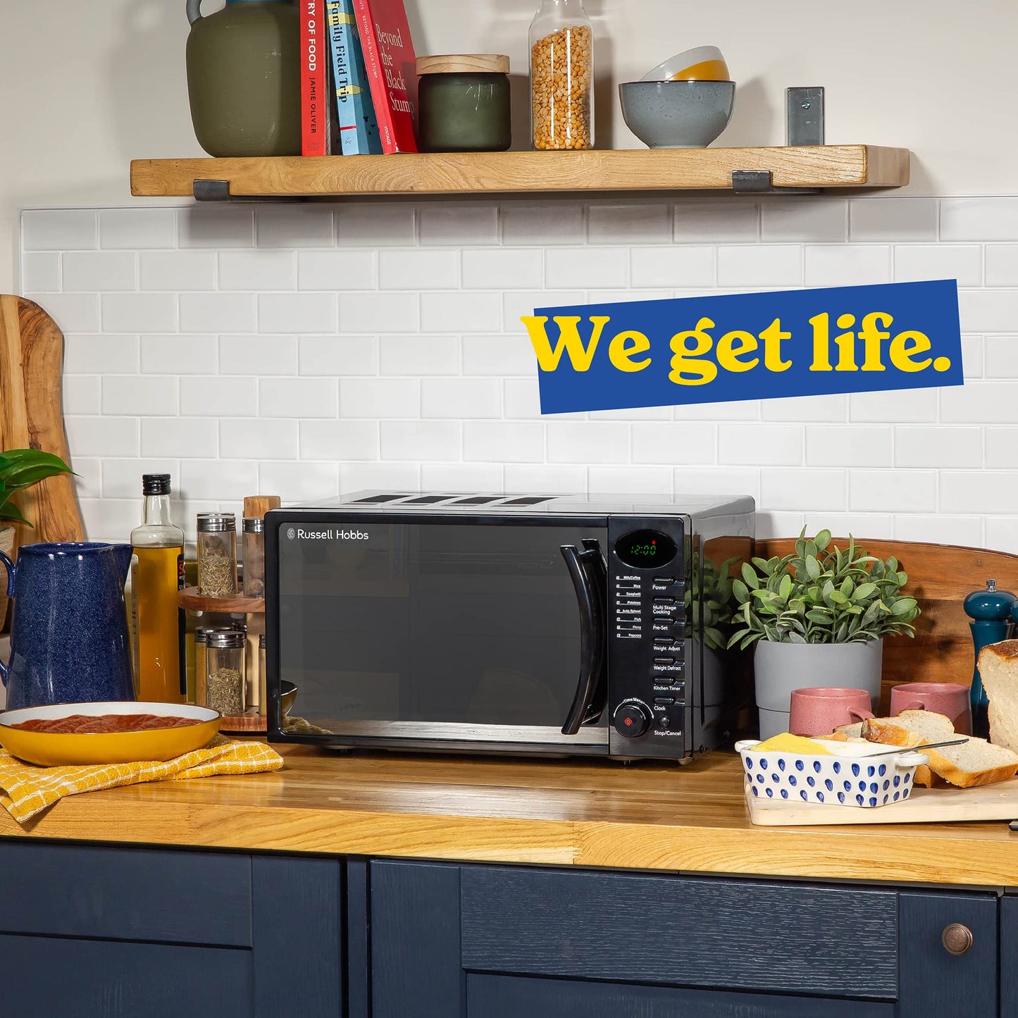- Russell Hobbs| 17 Litre | 700 W | Black Digital Solo Microwave | 5 Power Levels -