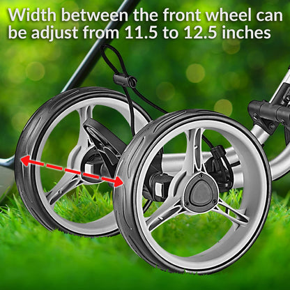 Caddytek Unisex Explorer V8 - Silver Golf Push Cart, Silver, One Size UK