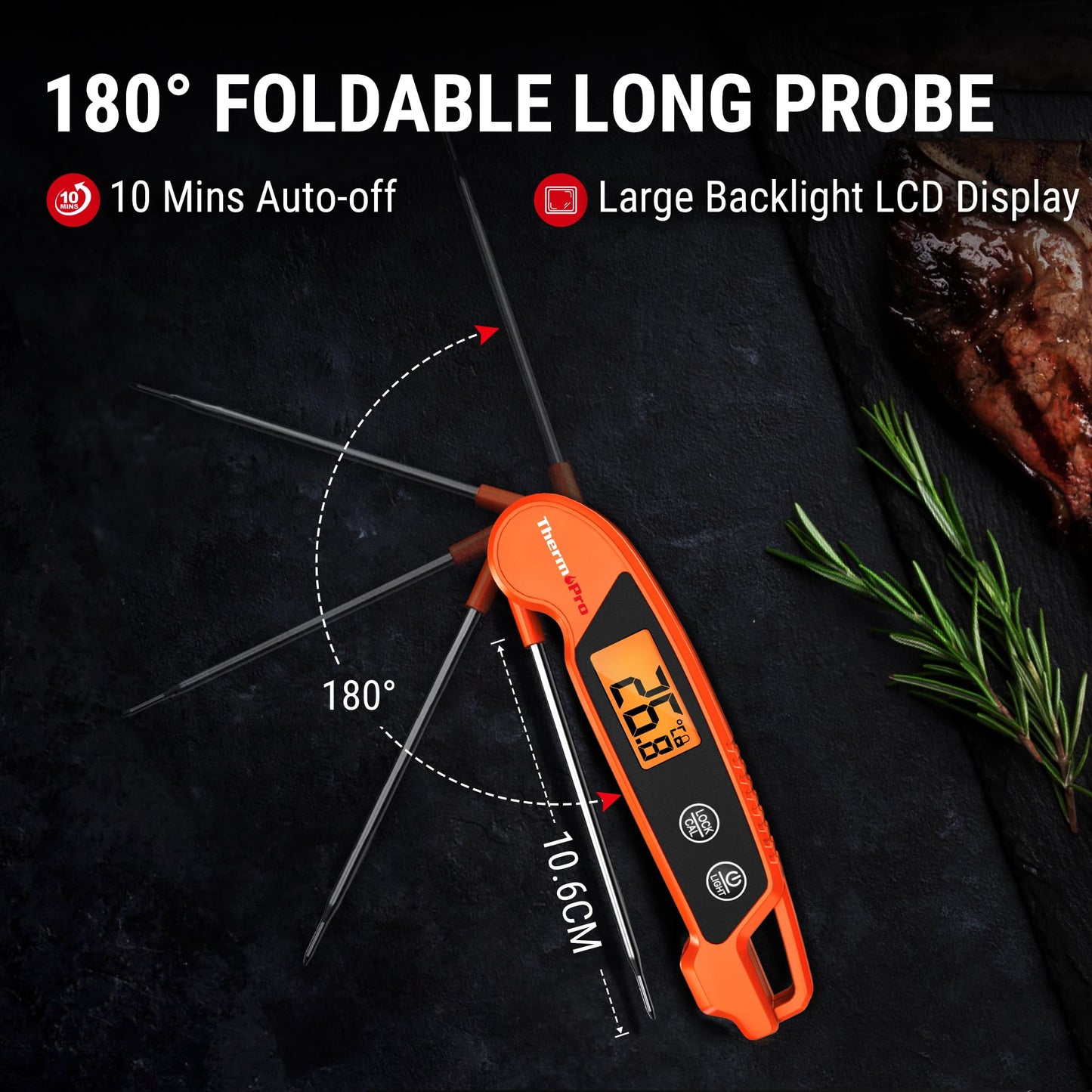 - ThermoPro TP603 Digital Meat Thermometer for Kitchen | IPX6 Waterproof Food Thermometer -